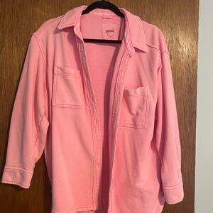 Aerie Pink Textured Shirt
